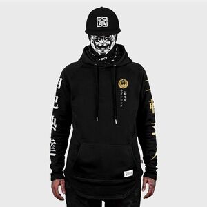 Ride Rich Black And Gold Riders Hoodie